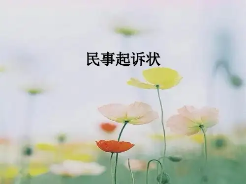 民事诉讼状PPT精品课件
