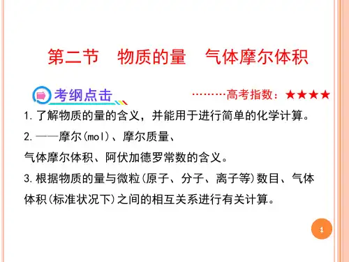 高中化学必修一物质的量 ppt课件