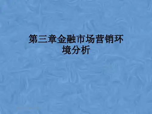 第三章金融市场营销环境分析