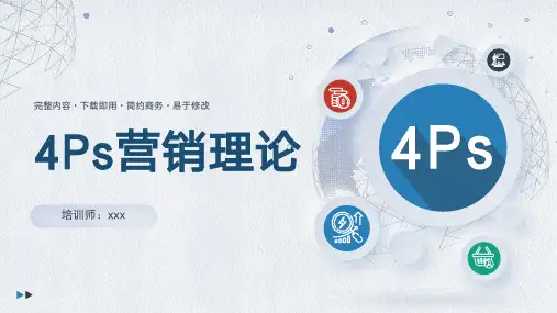 4Ps营销策略理论PPT(内容型)23页