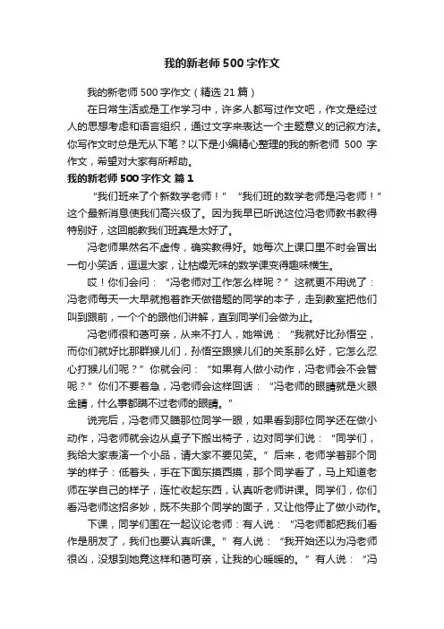 我的新老师500字作文