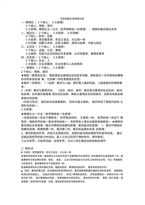 马哲原理必背原理总结