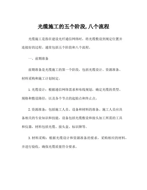 光缆施工的五个阶段,八个流程