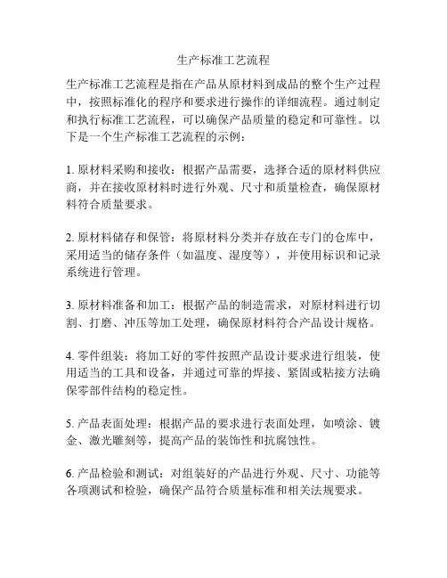 生产标准工艺流程