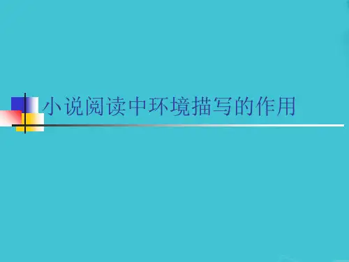 小说阅读中环境描写的作用