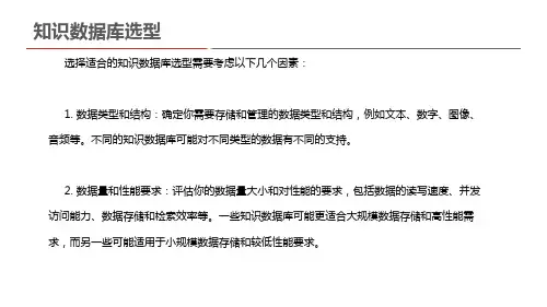 知识数据库选型