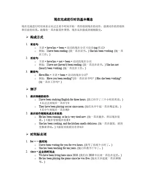 英语现在完成进行时语法