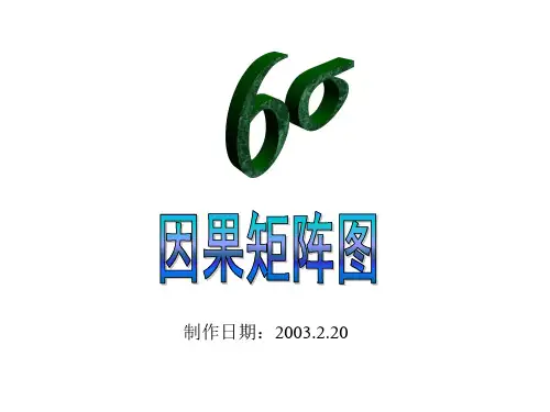 六西格玛因果矩阵分析21401705(1)