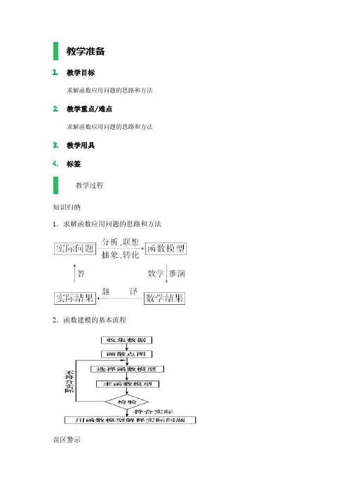 高中数学人教A版必修1教案-3.2_函数模型及其应用_教学设计_教案_1