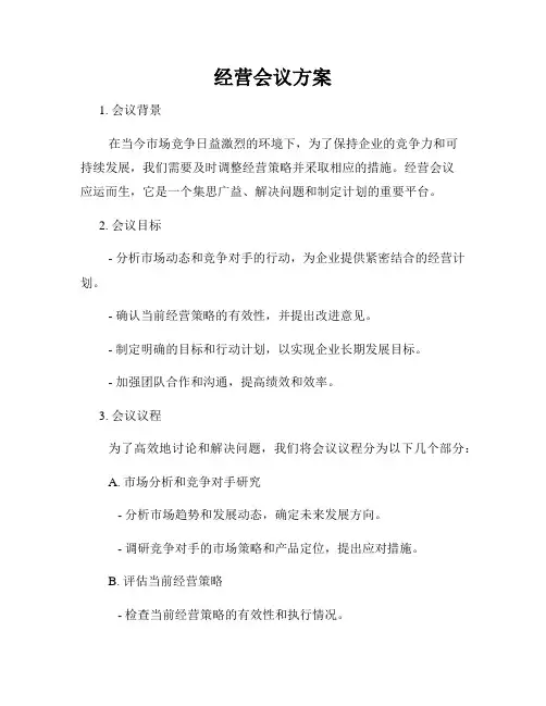经营会议方案