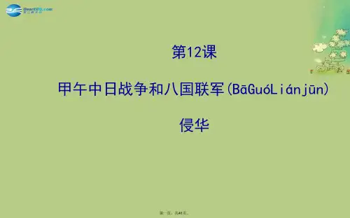 高中历史 4.12甲午中日战争和八国联军侵华课件 新人教版必修1