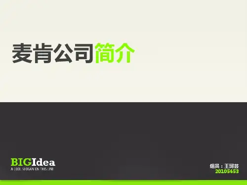 麦肯公司介绍