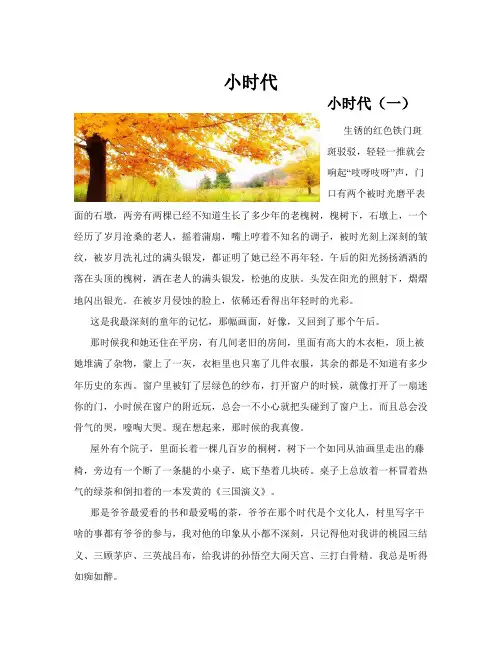 小时代(共10篇)