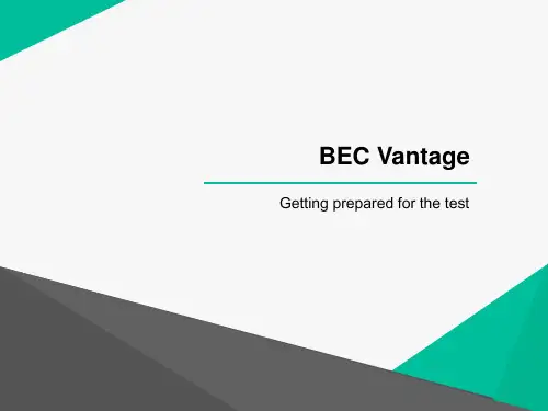 BEC中级考前培训精品PPT课件