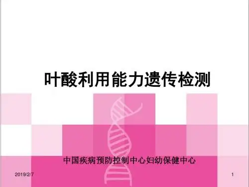 叶酸利用能力遗传检测项目讲述