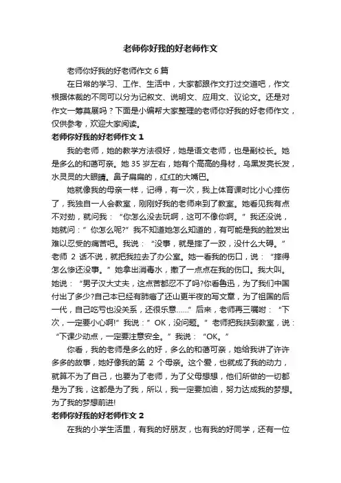 老师你好我的好老师作文6篇