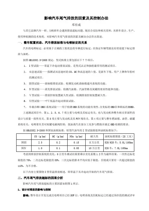 影响汽车排放的因素及控制办法090106[1]