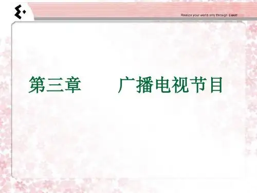 第三章   广播电视节目.