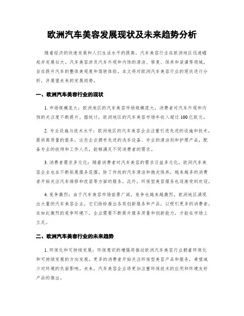 欧洲汽车美容发展现状及未来趋势分析