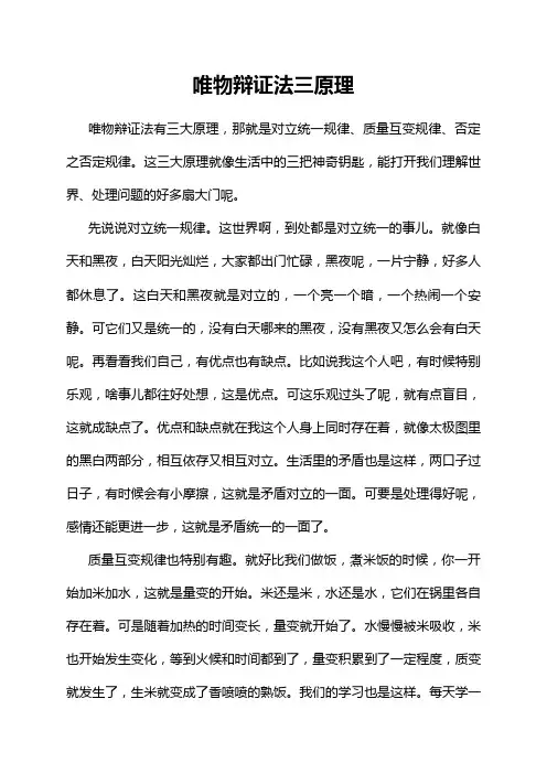 唯物辩证法三原理