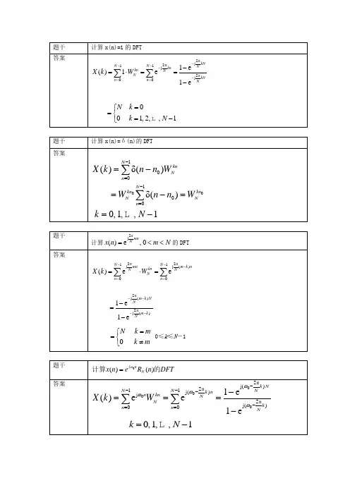 数字信号处理_计算题(48道)_1