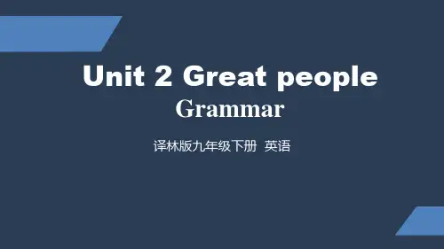 译林版 初中九年级下册 Unit 2 Grammar ppt课件
