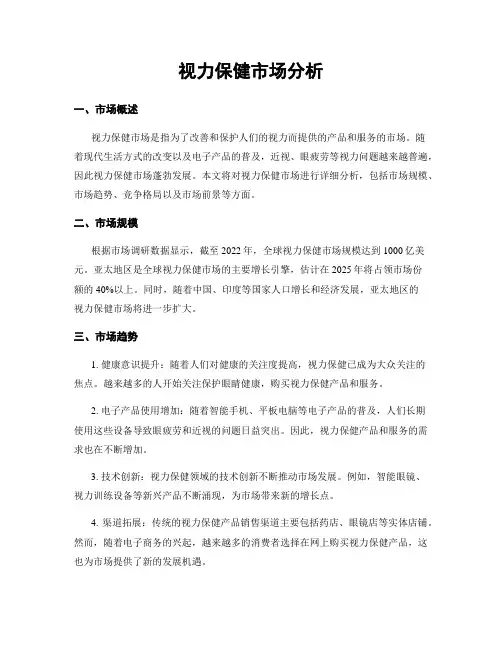 视力保健市场分析