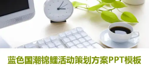蓝色国潮锦鲤活动策划方案PPT模板