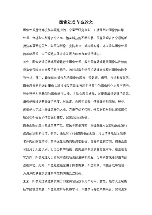 图像处理 毕业论文