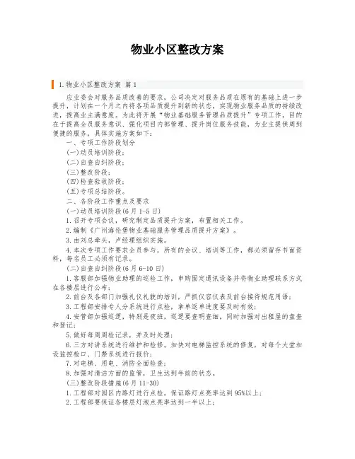 物业小区整改方案