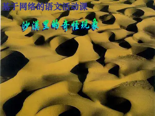 《沙漠里的奇怪现象》优质课件PPT