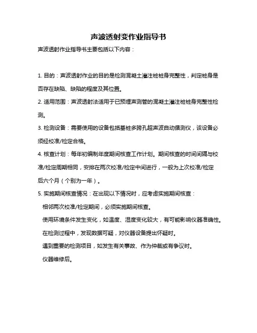 声波透射变作业指导书