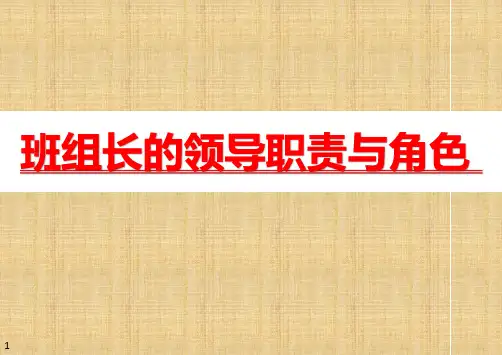 班组长的领导职责与角色培训讲义.pptx