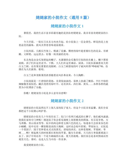 姥姥家的小院作文(通用8篇)