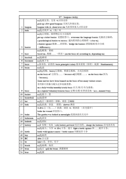 高考词汇3500 配套练习 Day 7