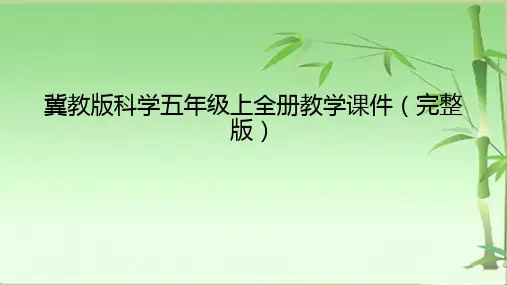 冀教版科学六年级上全册教学课件(完整版)