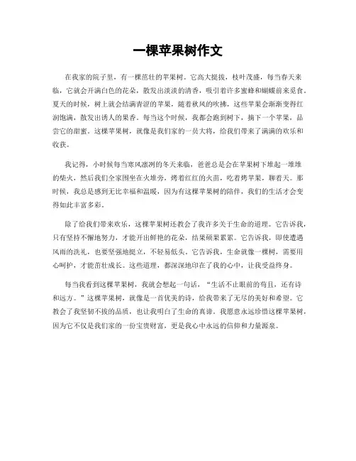 一棵苹果树作文