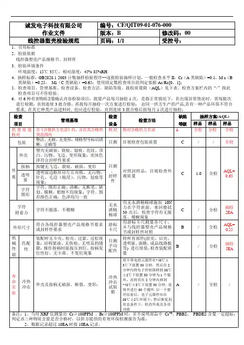 塑壳检验规范