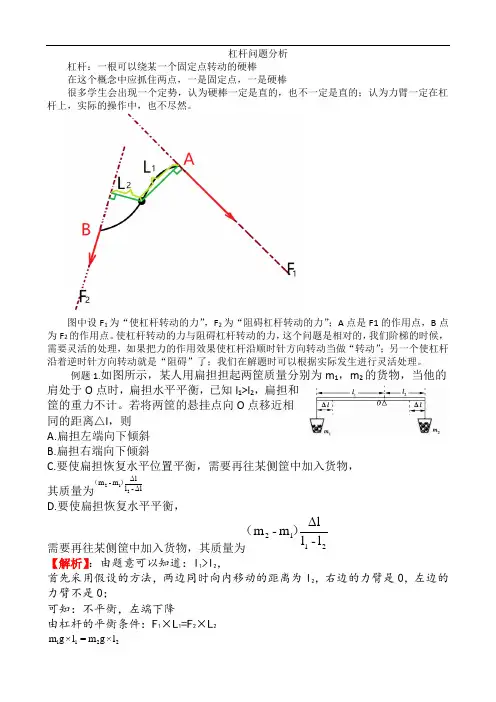 杠杆问题分析