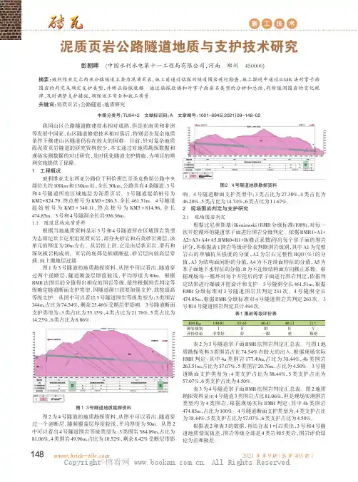 泥质页岩公路隧道地质与支护技术研究