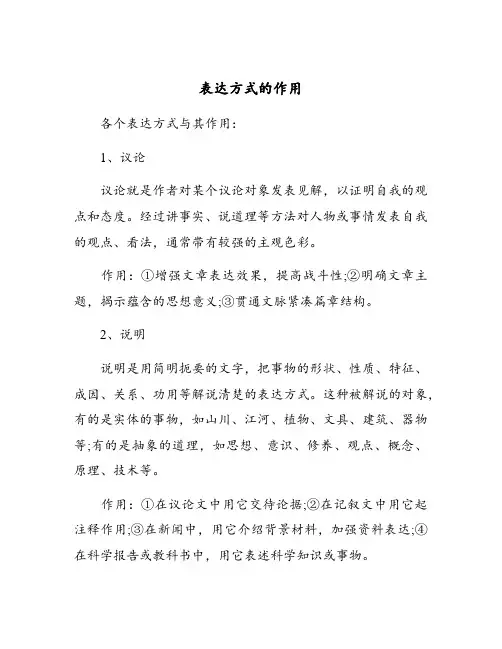 表达方式的作用