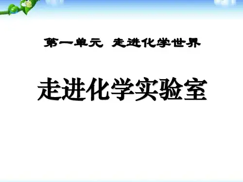 课题3-走进化学实验室