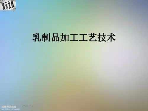 乳制品加工工艺技术
