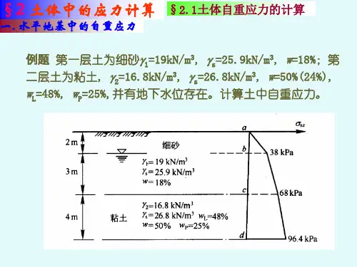 土力学清华版第2章 土体中的应力计算