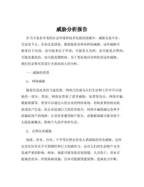 威胁分析报告