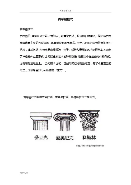 [有图]古希腊柱式详解
