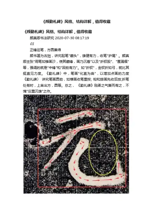 《颜勤礼碑》风格、结构详解，值得收藏