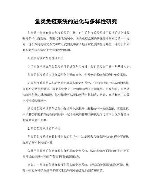 鱼类免疫系统的进化与多样性研究