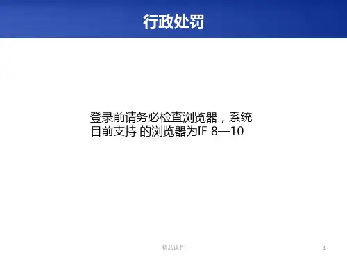 全国文化市场技术监管与服务平台综合执法行政处罚培训材料PPT课件