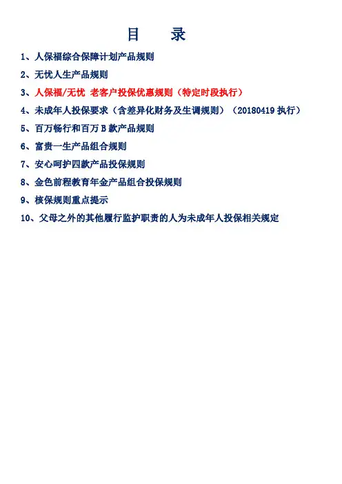 投保规则